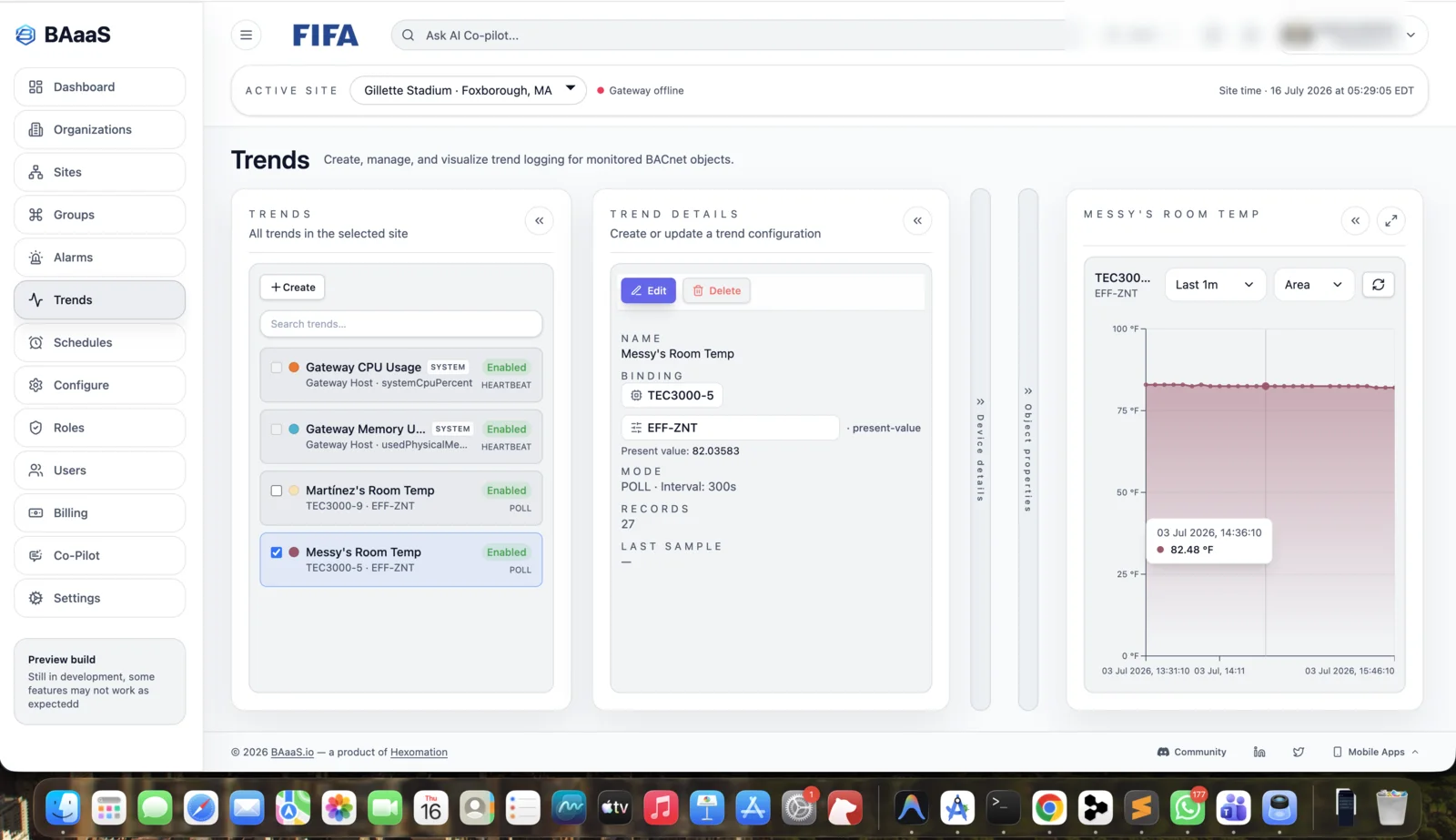 BAaaS.io trend analysis screenshot