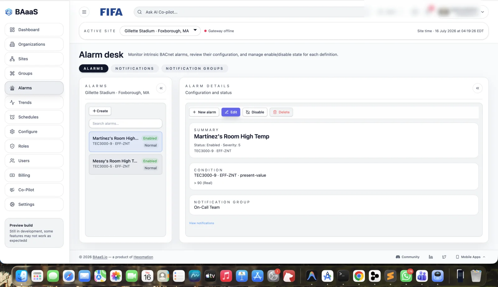 BAaaS.io schedule automation screenshot